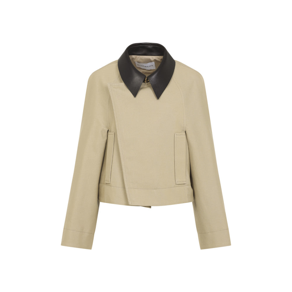 Beige Cotton Caban Jacket 2