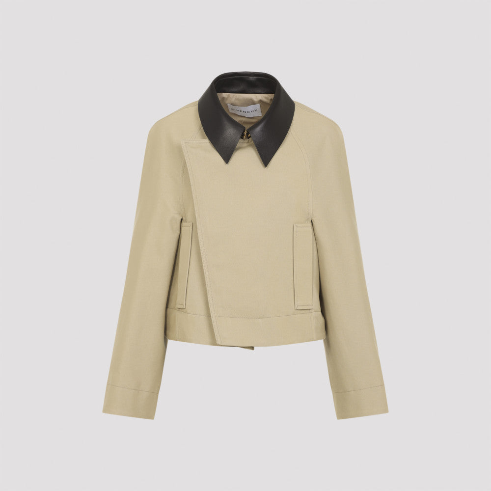 Beige Cotton Caban Jacket 3
