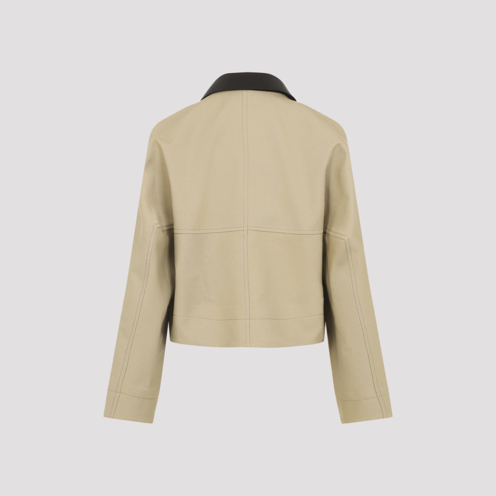 Beige Cotton Caban Jacket 4