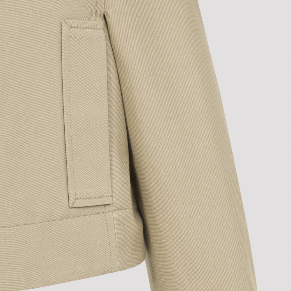 Beige Cotton Caban Jacket 5