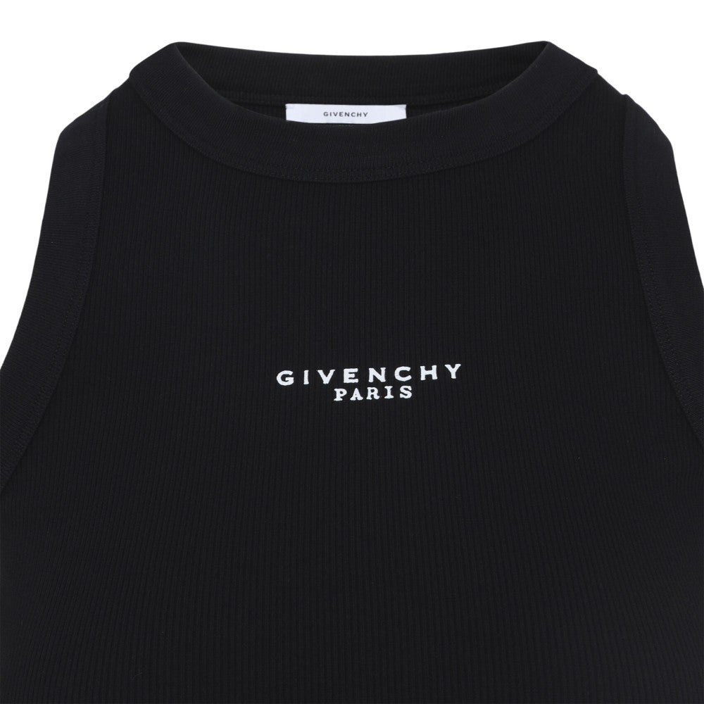 Black Logo Round Neck Top 3