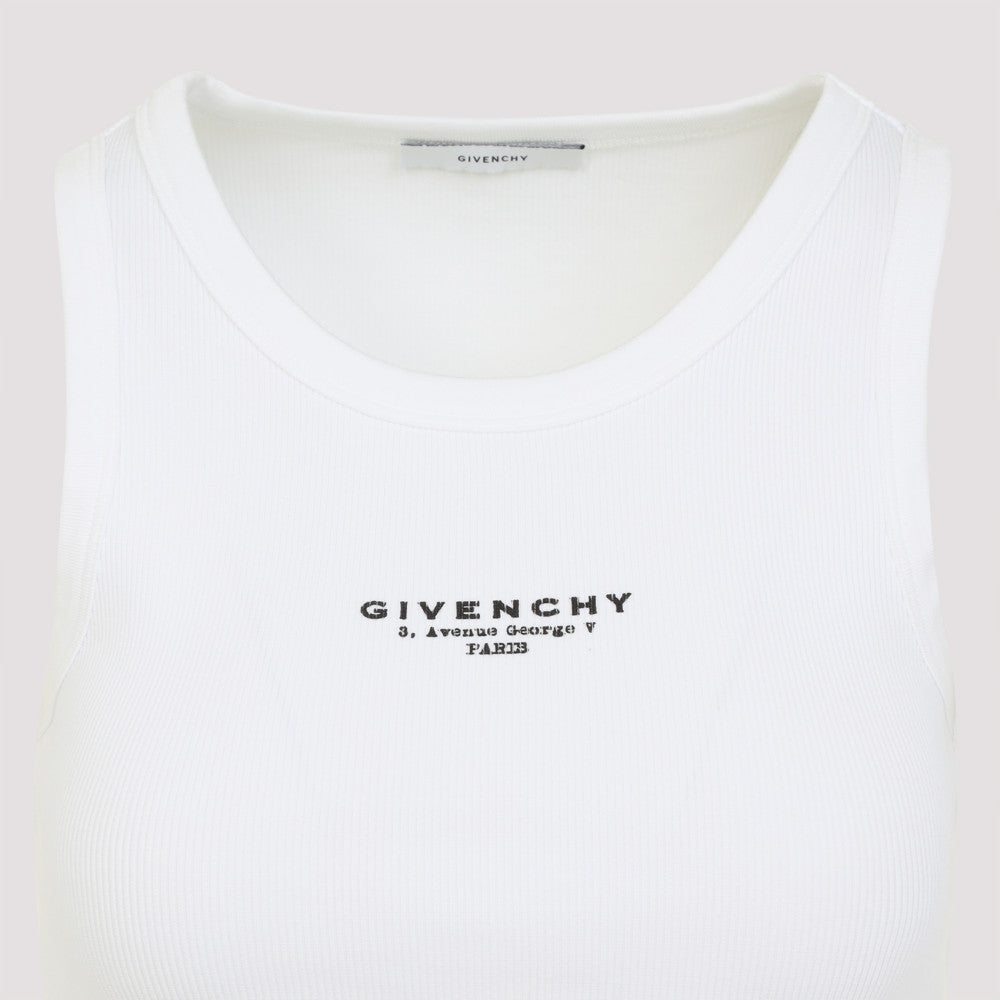 White Logo Sleeveless Top 5