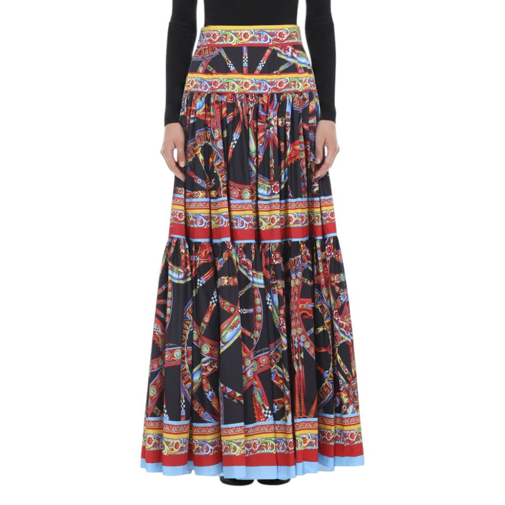 Multicolor Printed Maxi Skirt 1