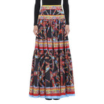 Multicolor Printed Maxi Skirt 1