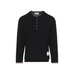 Black Full Sleeves Henley T-Shirt 1