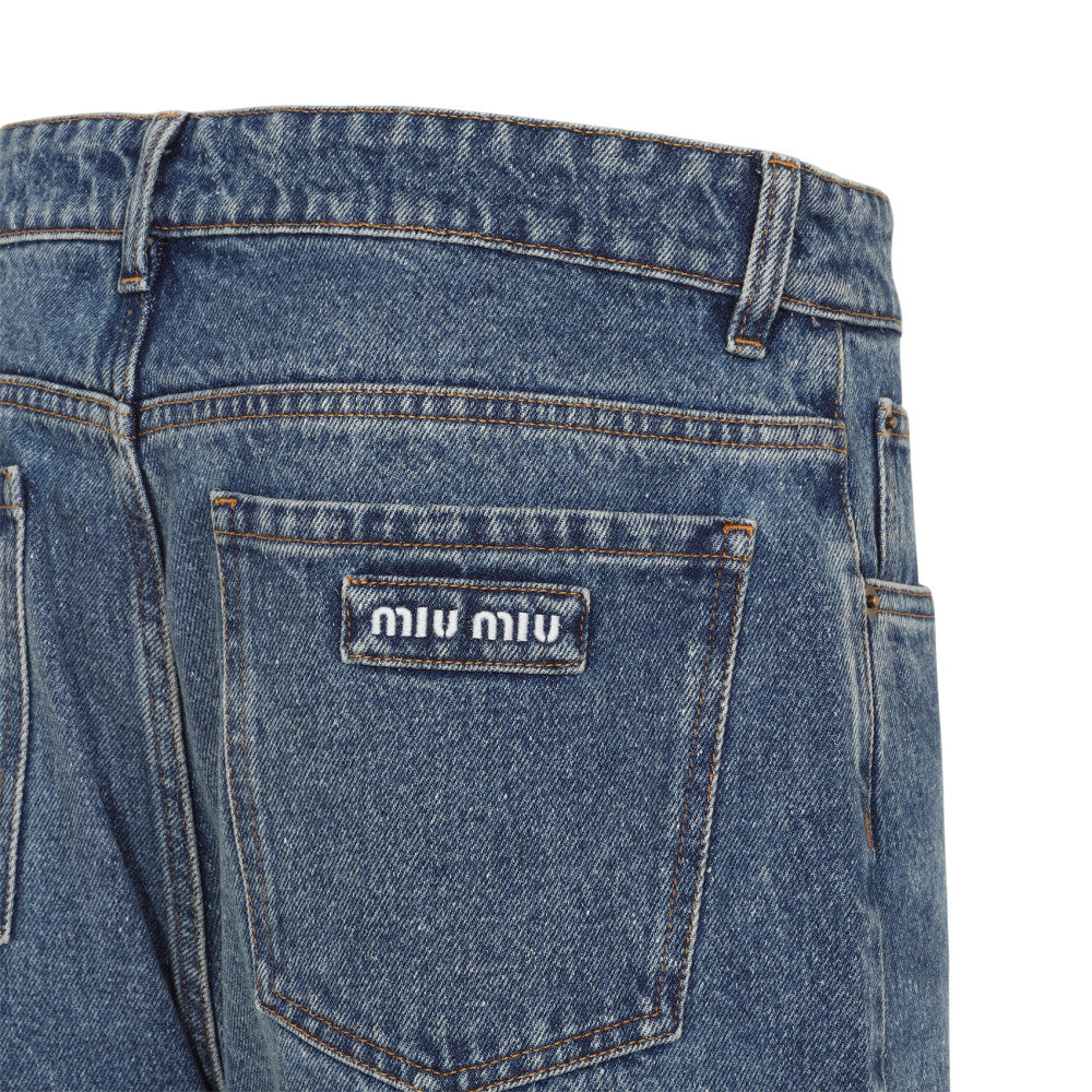 Blue Straight High Rise Jeans 3
