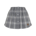 Grey Checkered Skirt 1