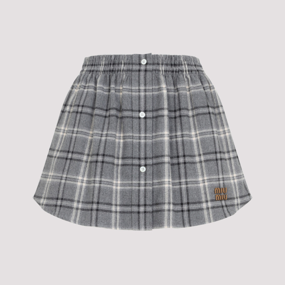 Grey Checkered Skirt 2