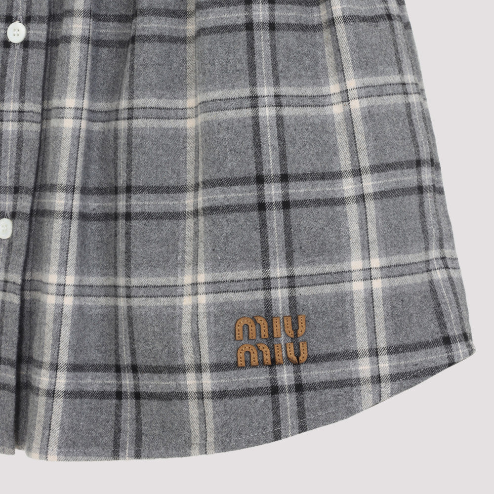 Grey Checkered Skirt 5