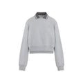 Grey Collar Logo Sweatshirt 1