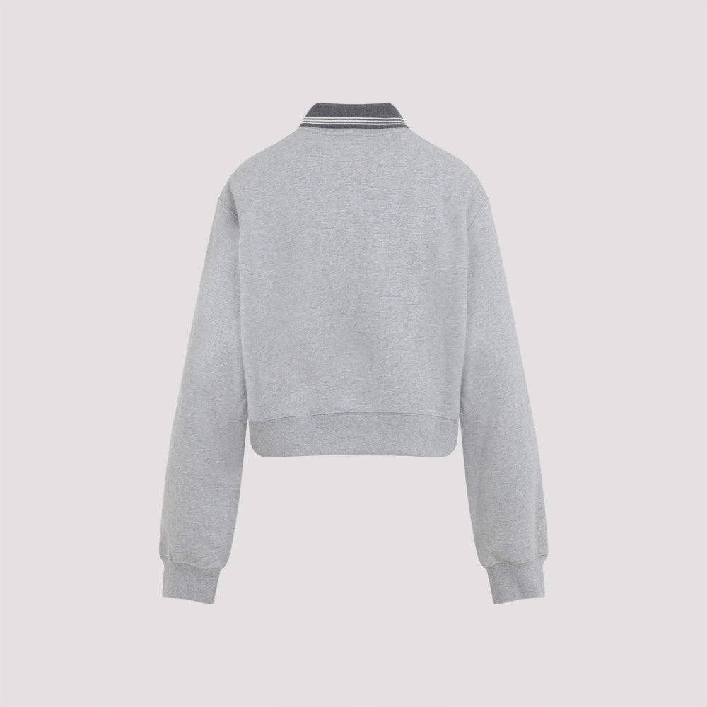 Grey Collar Logo Sweatshirt 4