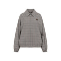 Grey Checks Shirt Collar Jacket 1