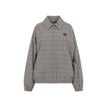 Grey Checks Shirt Collar Jacket 1