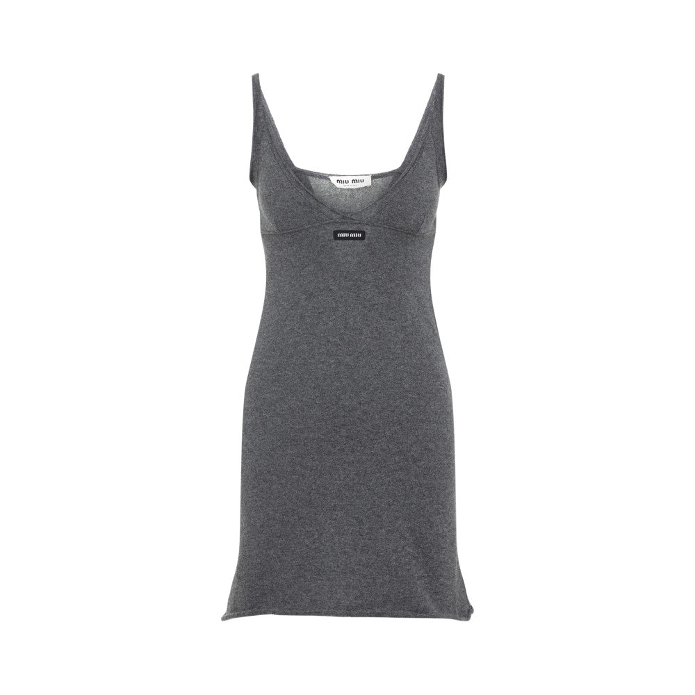 Grey Wool Mini Dress 1