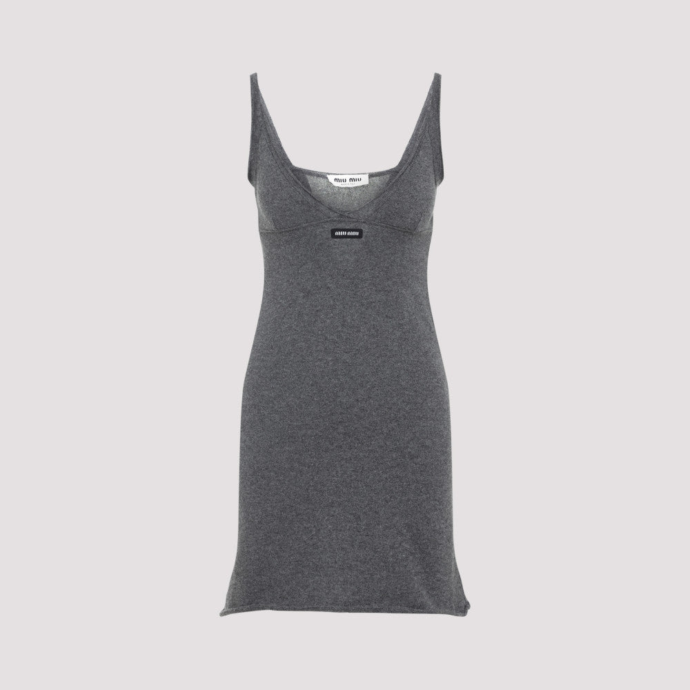 Grey Wool Mini Dress 3