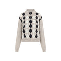 Multicolor Shirt Collar Sweater 1