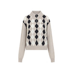 Multicolor Shirt Collar Sweater 1