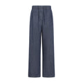 Navy Blue Relaxed Pleated Trousers 1