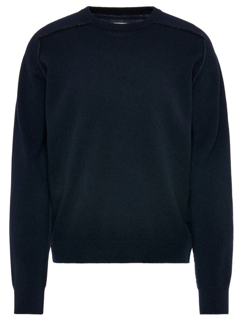 Navy Blue Crew Neck Sweater 1
