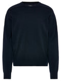 Navy Blue Crew Neck Sweater 1
