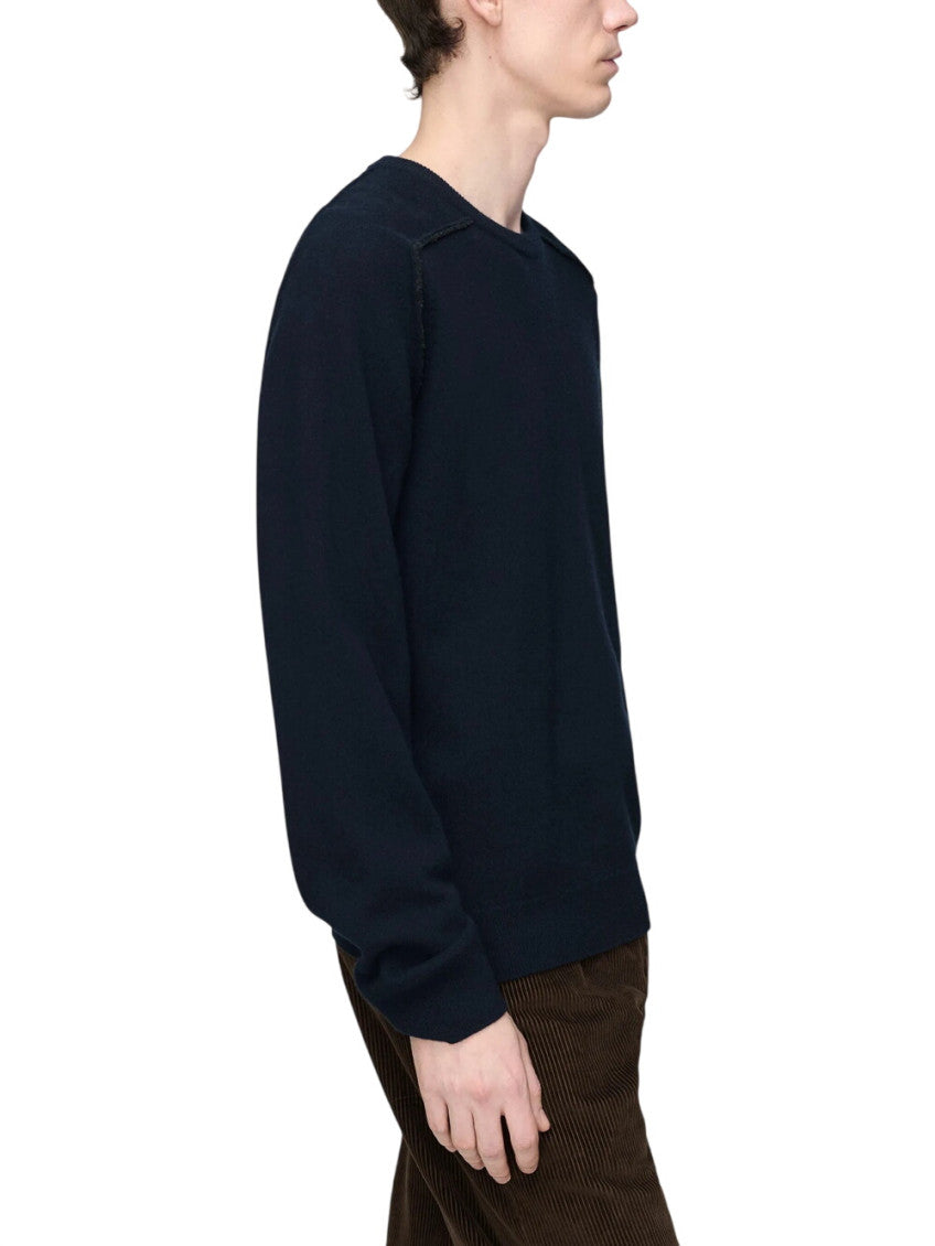 Navy Blue Crew Neck Sweater 3