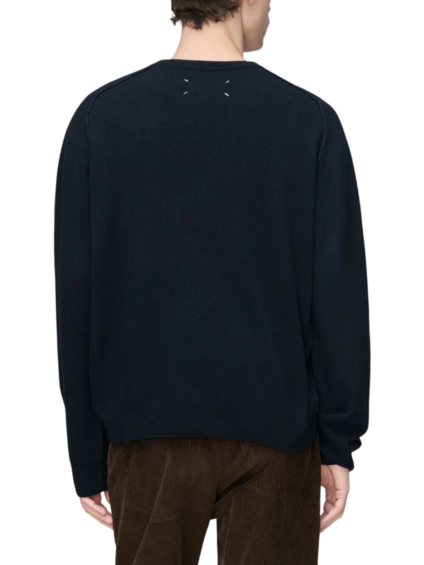 Navy Blue Crew Neck Sweater 4