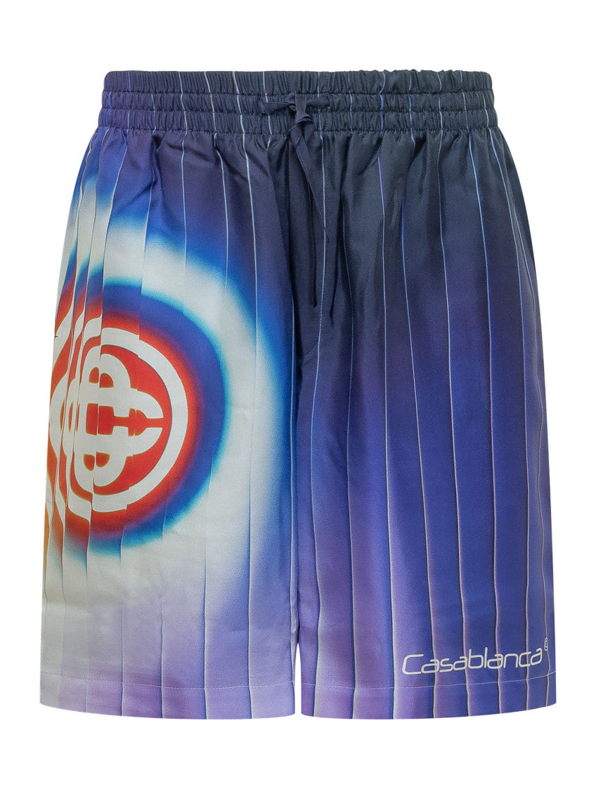 Blue Graphic Shorts 1