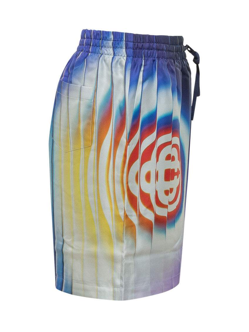 Blue Graphic Shorts 2