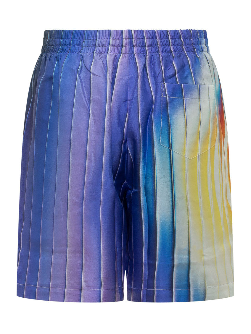 Blue Graphic Shorts 3