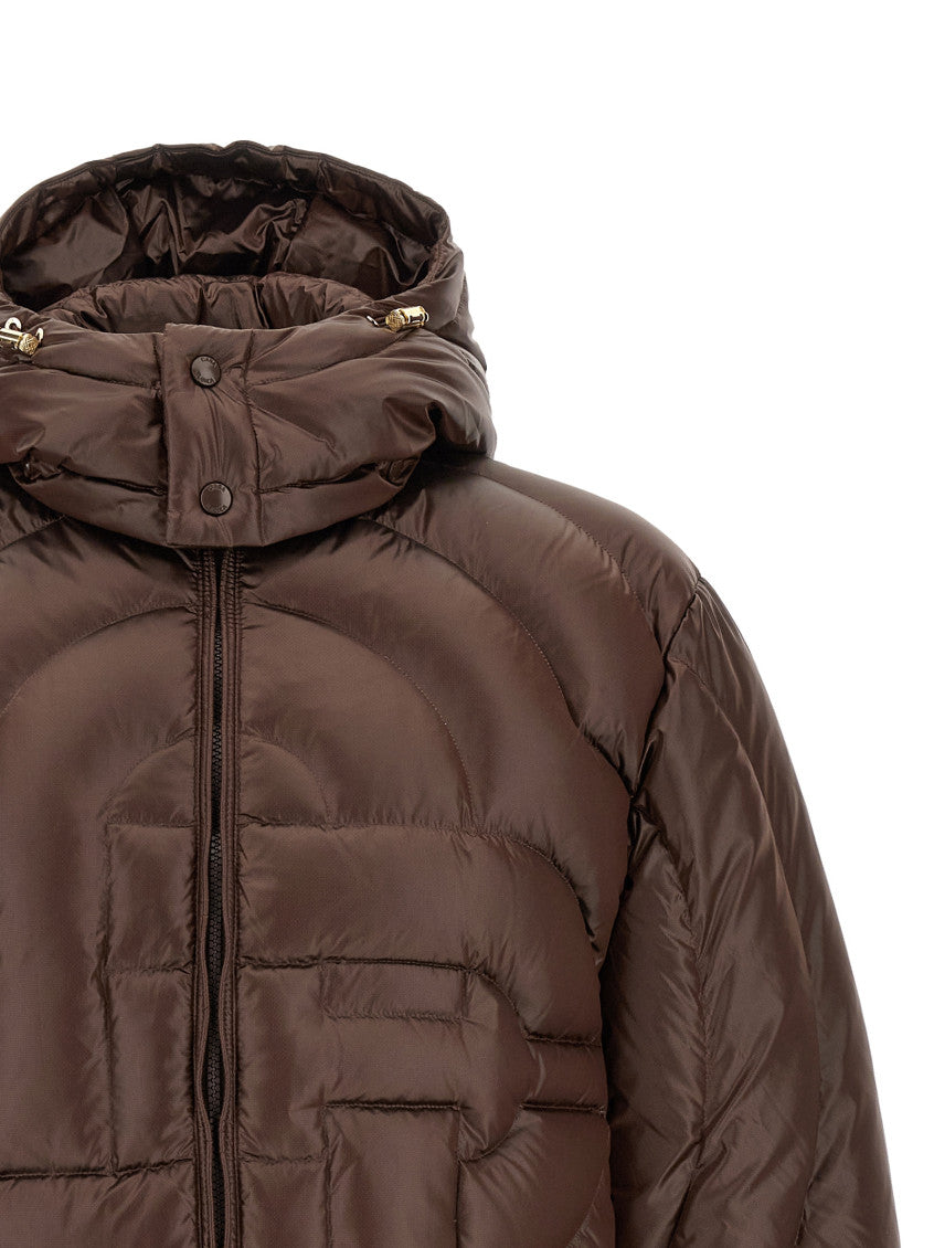 Brown Quilted Hood Jacket 4