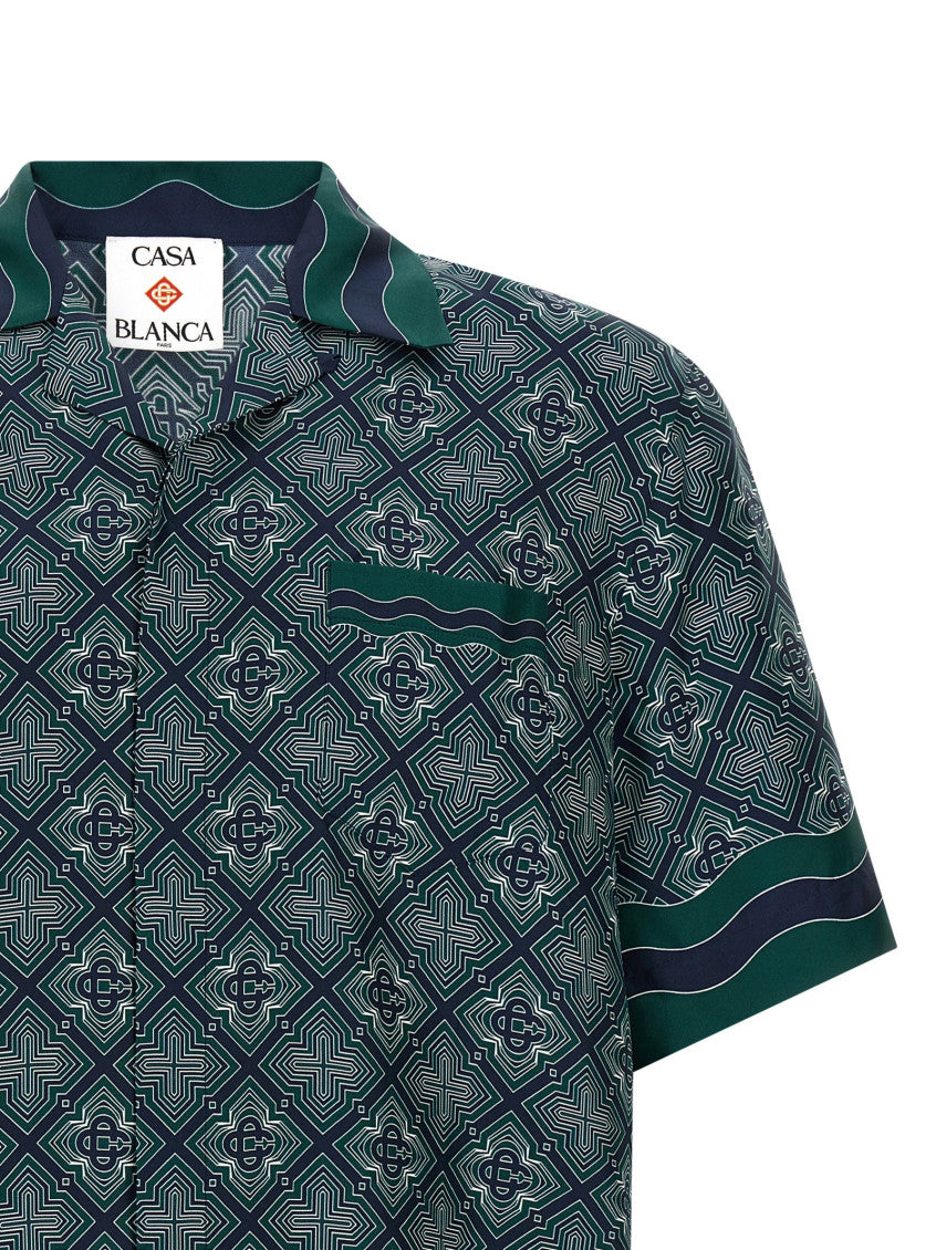 Green Relaxed Geometric Shirt 3