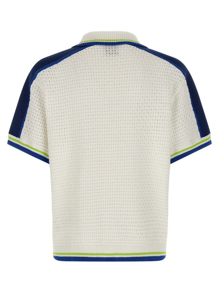 White 'Tennis Cotton Crochet' Shirt 2
