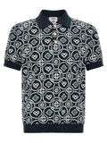 Navy Blue Monogram Polo 1