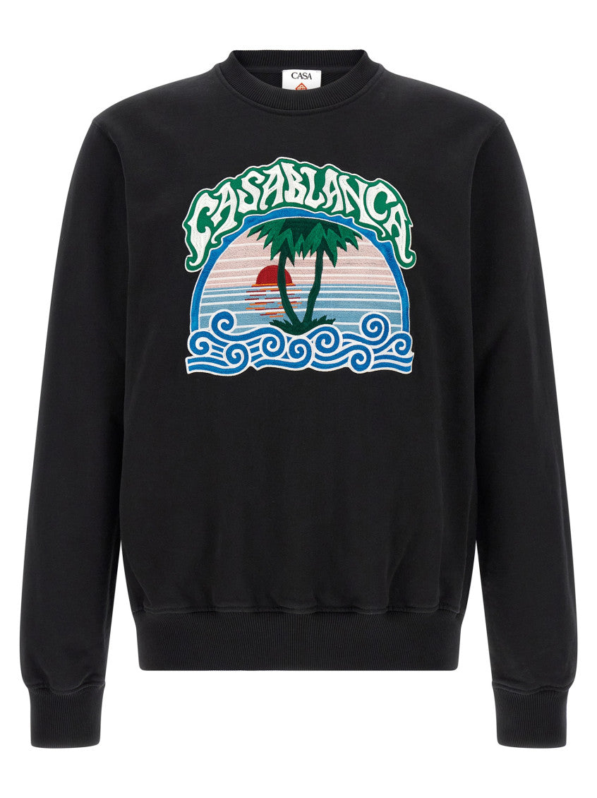 Black Crew Neck Sweatshirt 1