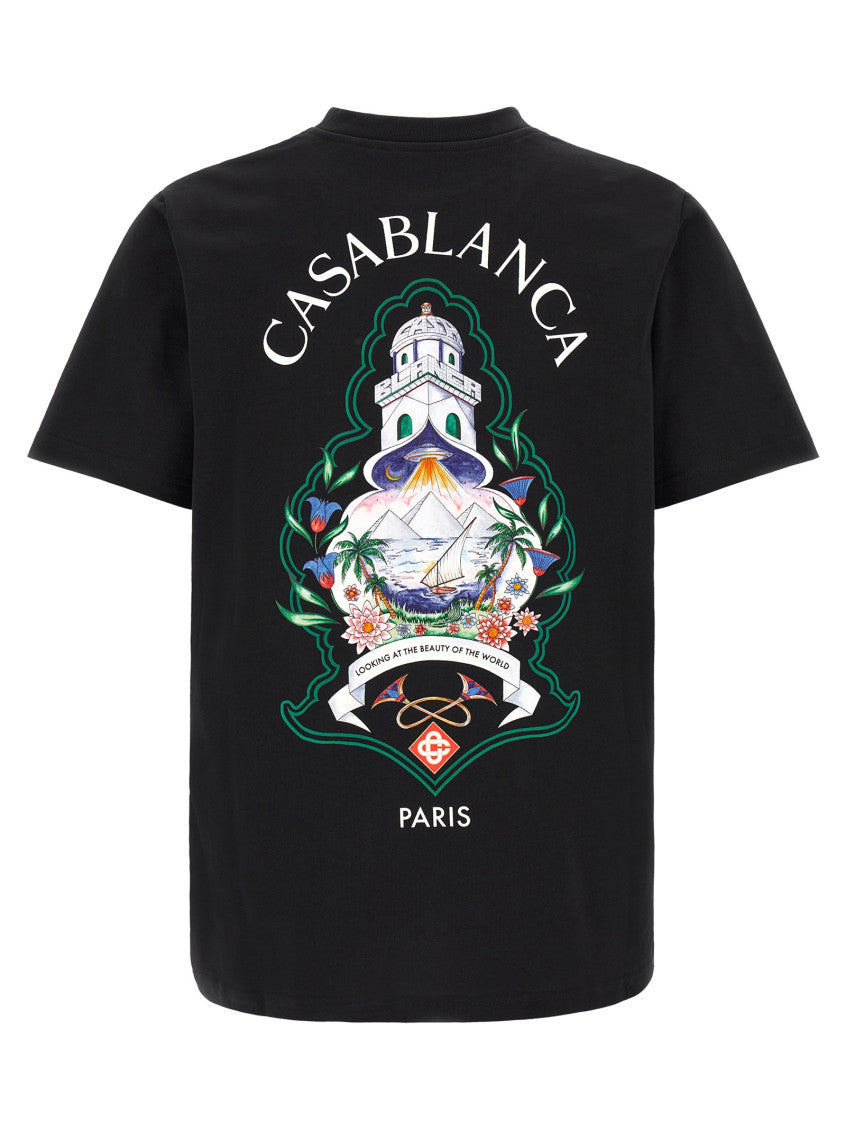 Black Graphic Crew Neck T-Shirt 2