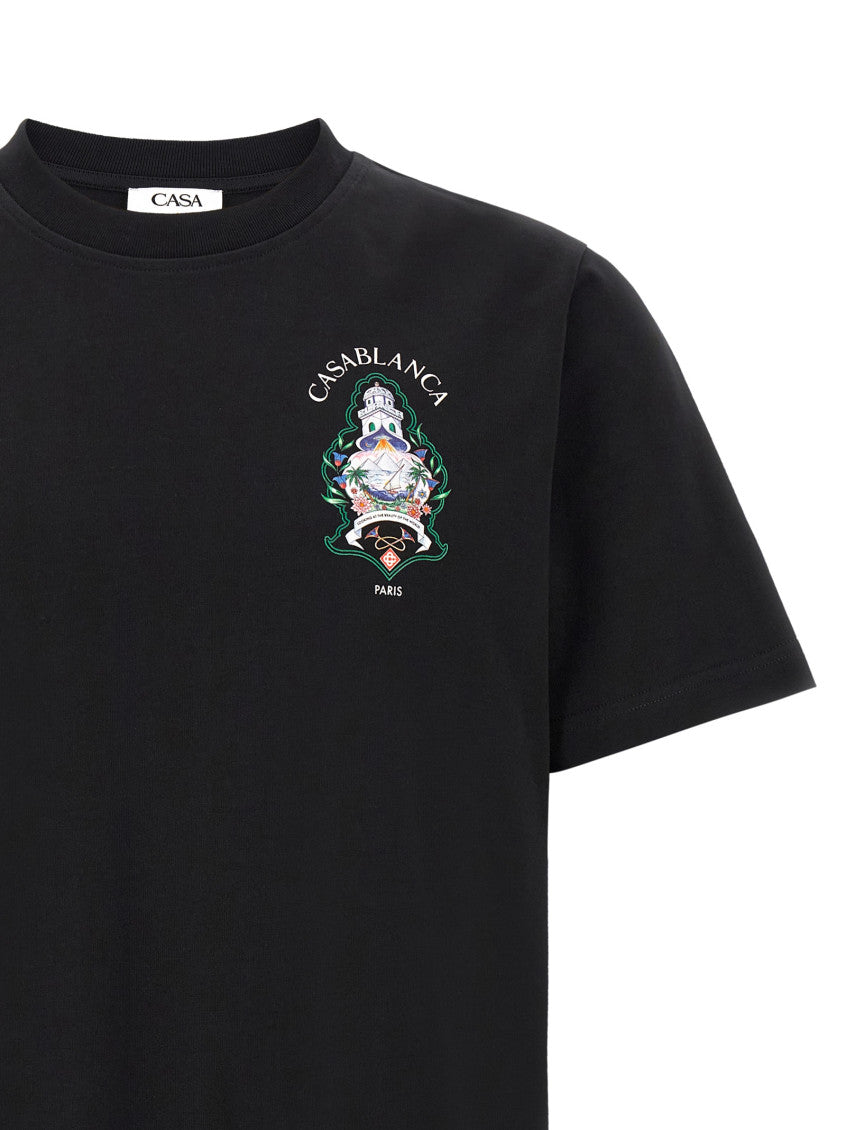 Black Graphic Crew Neck T-Shirt 3