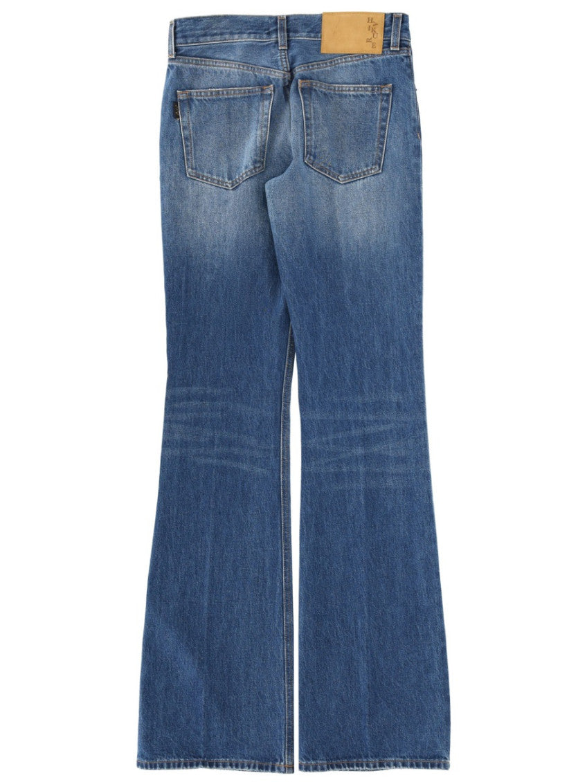 Blue Flared High Rise Jeans 2
