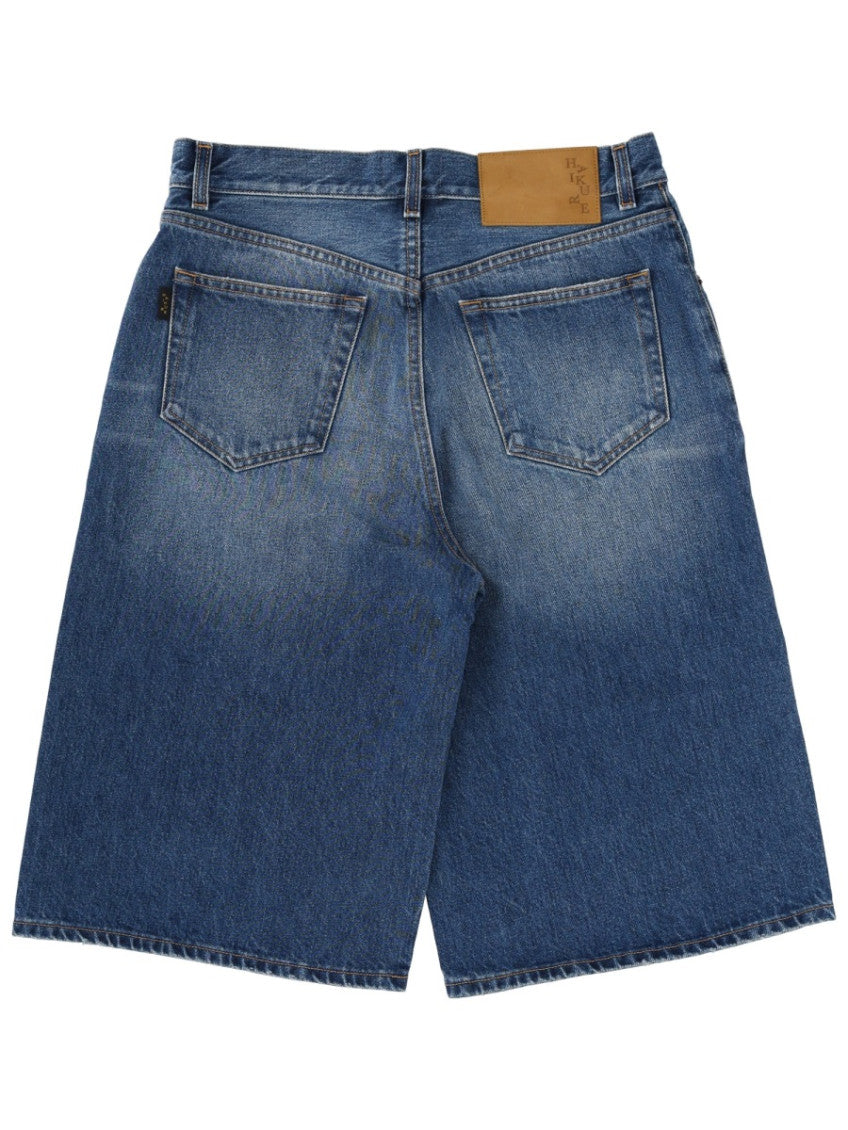 Denim Solid Shorts 2