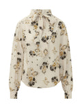 Multicolor Floral Mock Collar Top 1