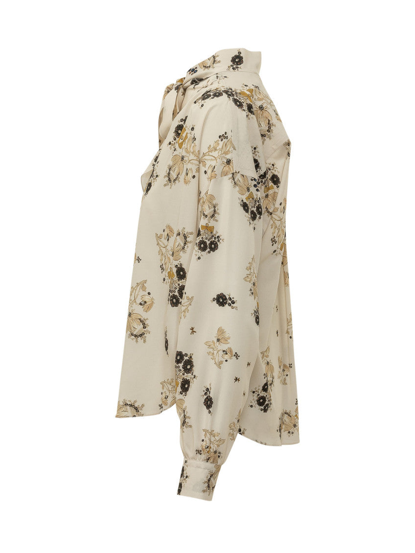 Multicolor Floral Mock Collar Top 3