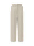 Beige Straight Flat Front Pants 1