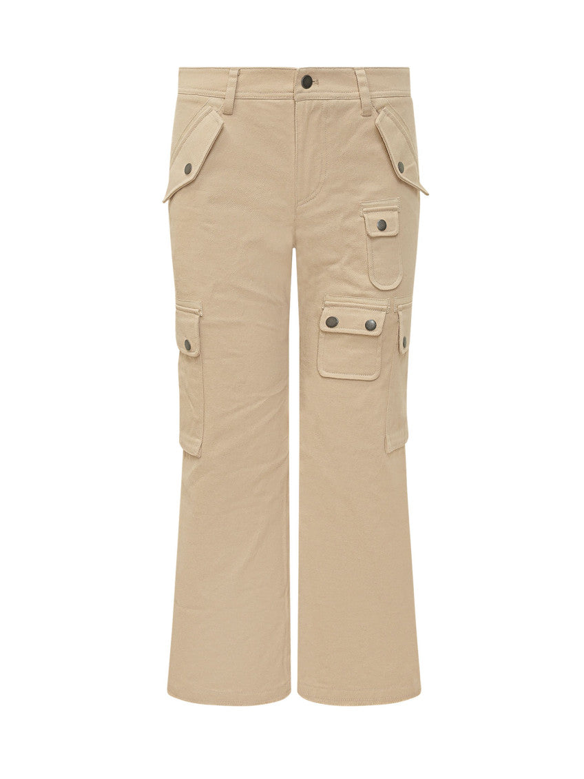 Beige Regular Cargo Pants 1