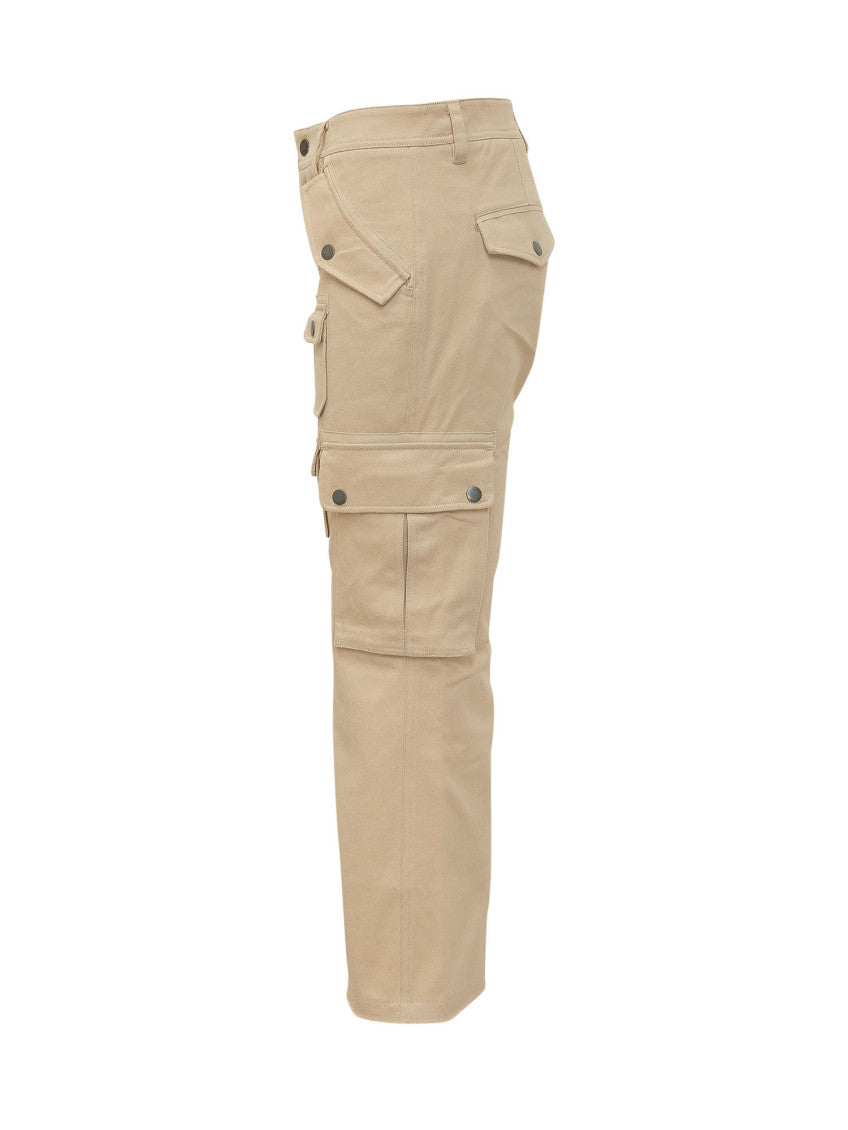 Beige Regular Cargo Pants 3