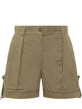Green Solid Shorts 1