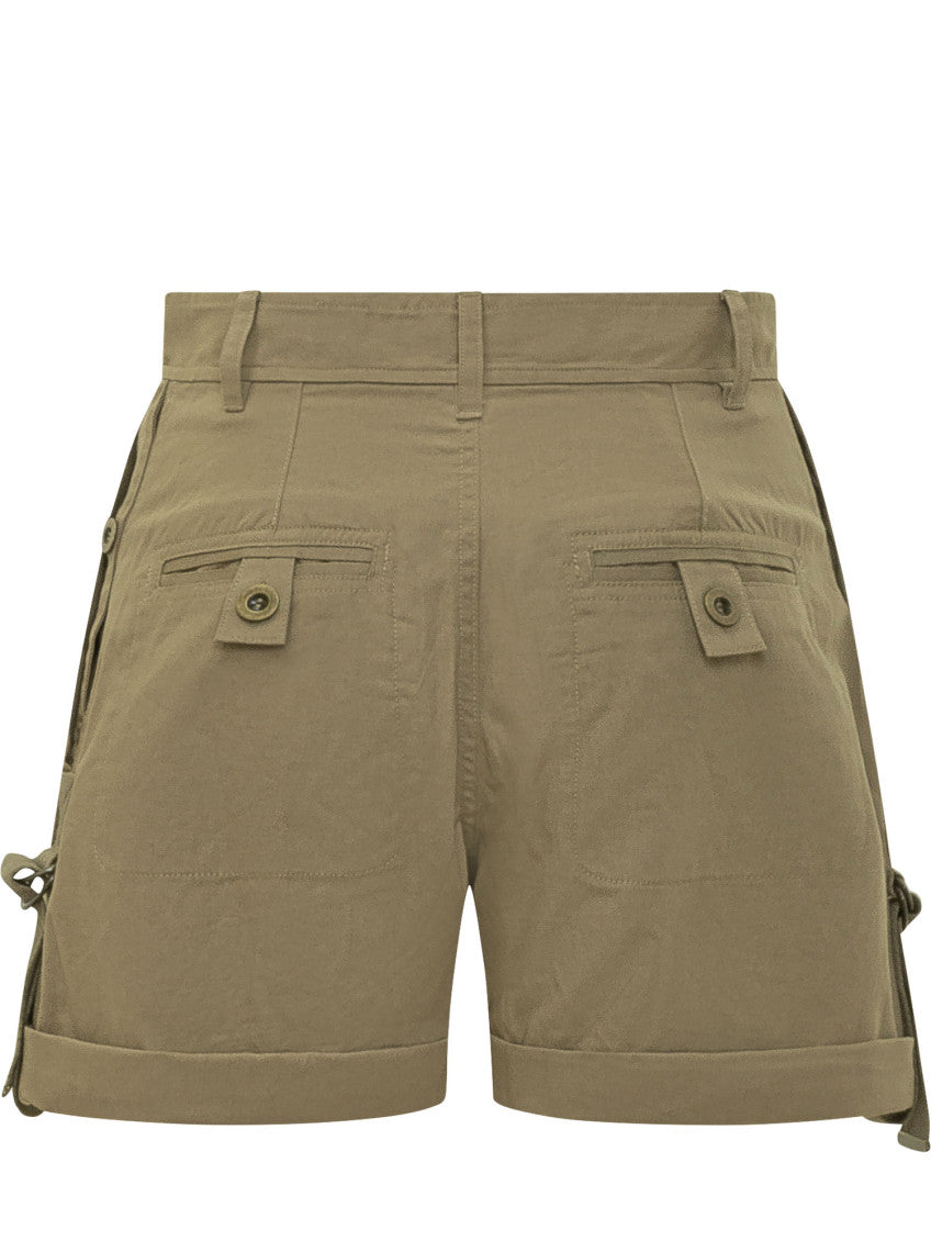 Green Solid Shorts 2