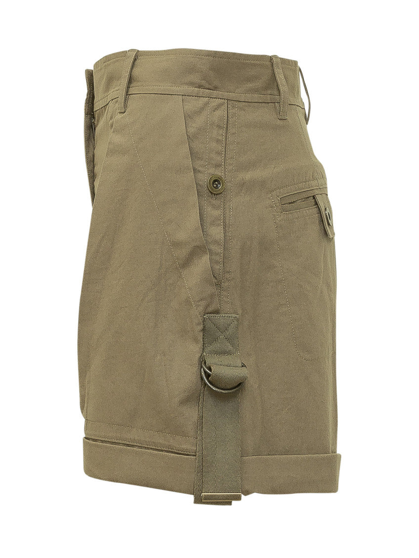 Green Solid Shorts 3