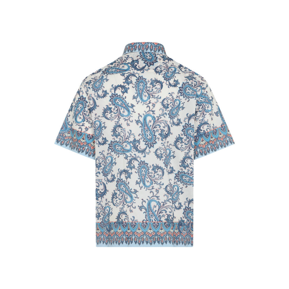 Blue Regular Paisley Shirt 2