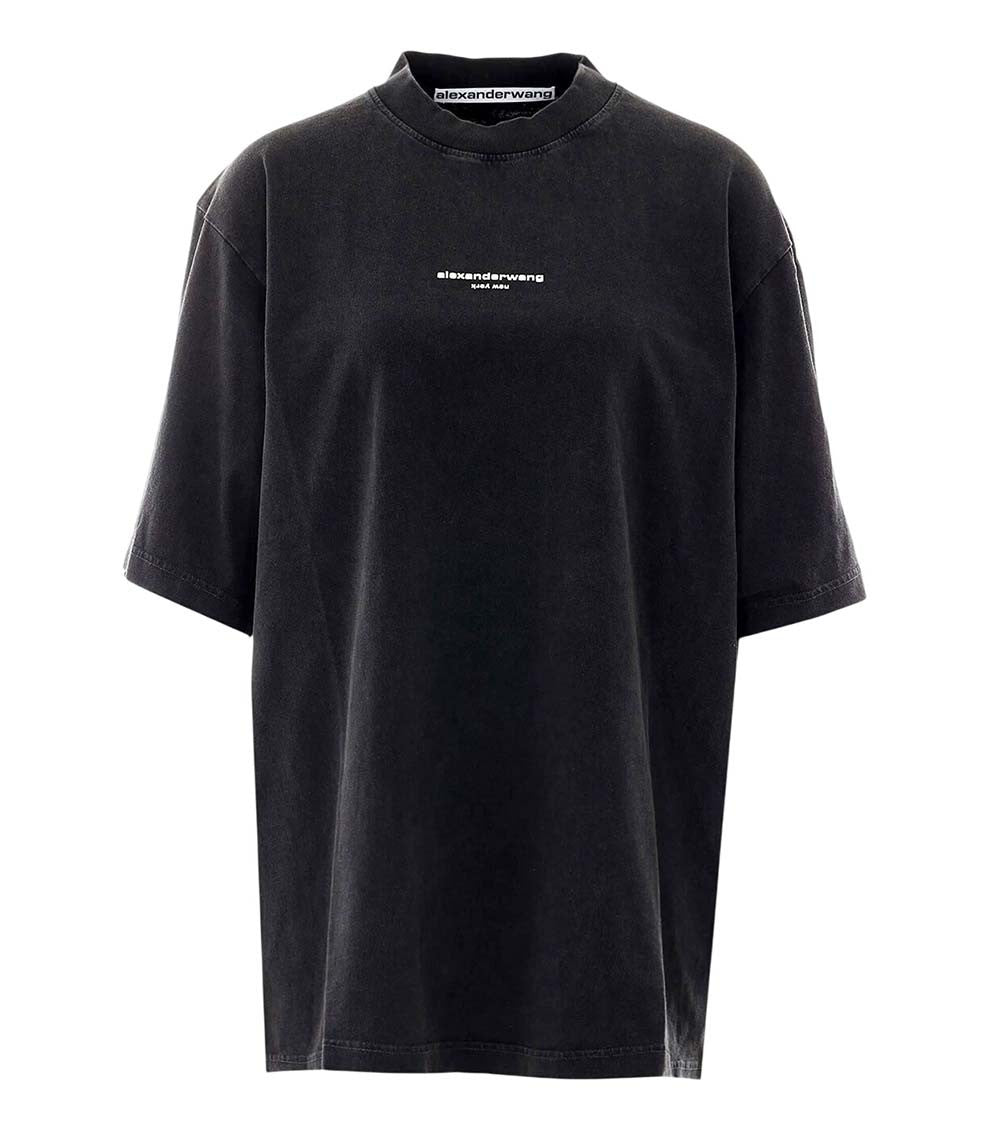 Black Logo Crew Neck T-Shirt 1
