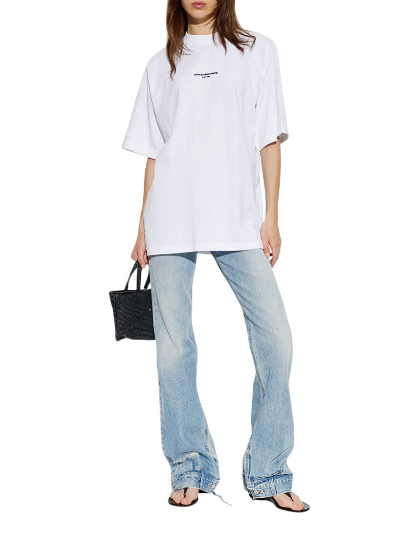 White Logo Crew Neck T-Shirt 2
