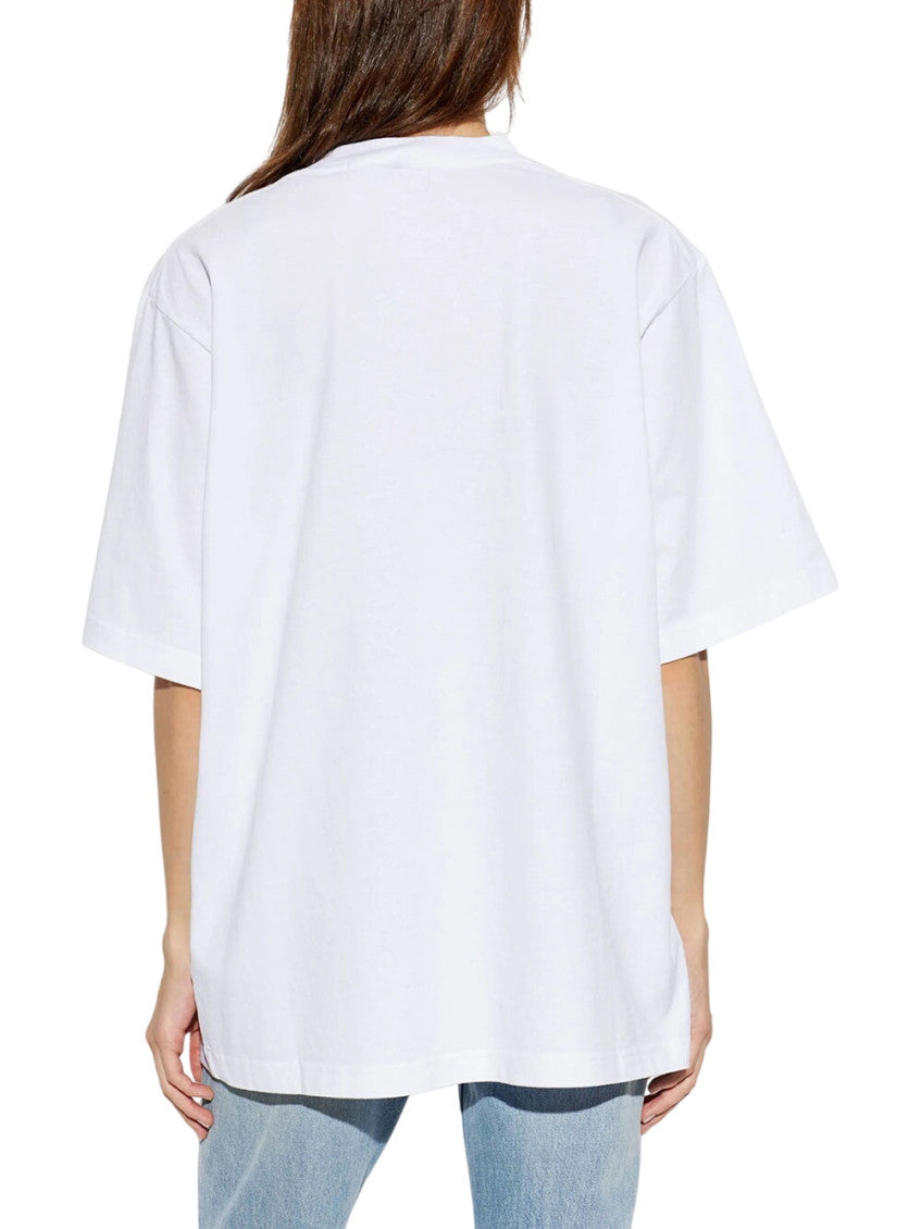 White Logo Crew Neck T-Shirt 3